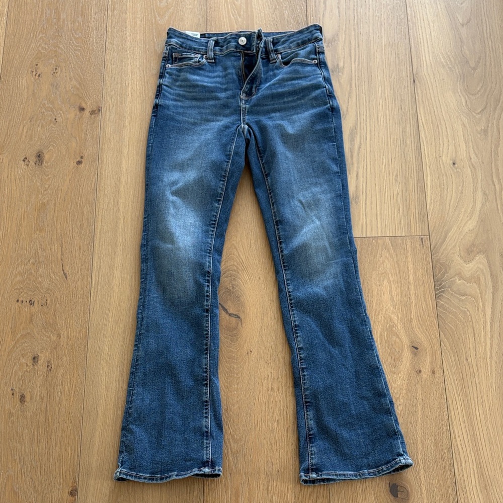 High rise skinny kick jeans size 0short